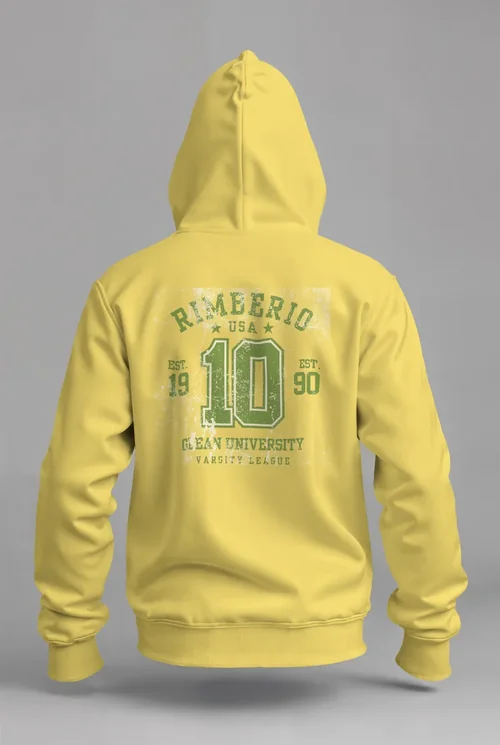 Mockup of White Hoodie on Soft Gray Background with Depth