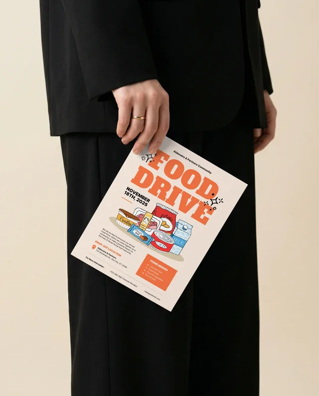 Elegant Mockup of a Flyer in Minimalist Setting