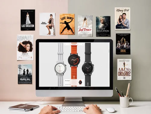 Modern iMac Mockup in a Creative Workspace Scene