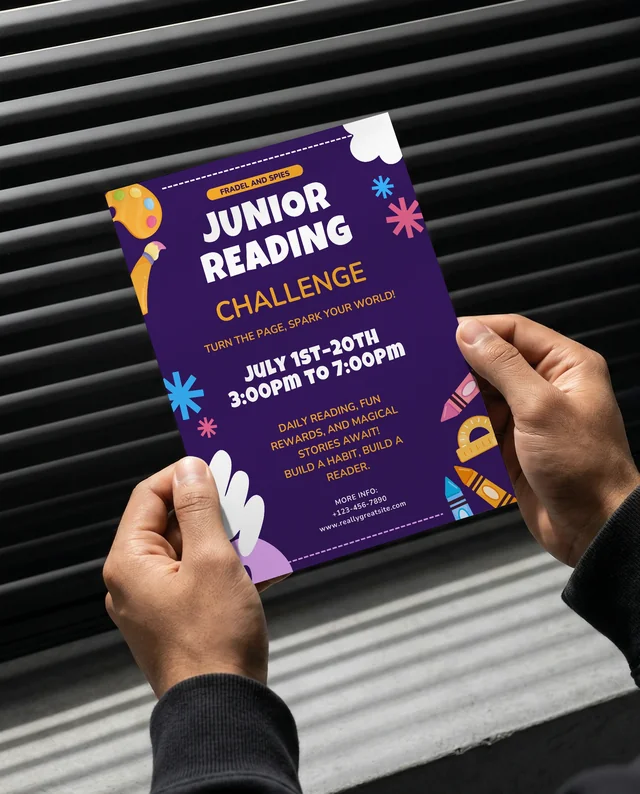 Elegant Mockup of Hands Holding a Blank Flyer