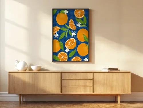 Serene Mockup Poster with Warm Colors and Soft Background