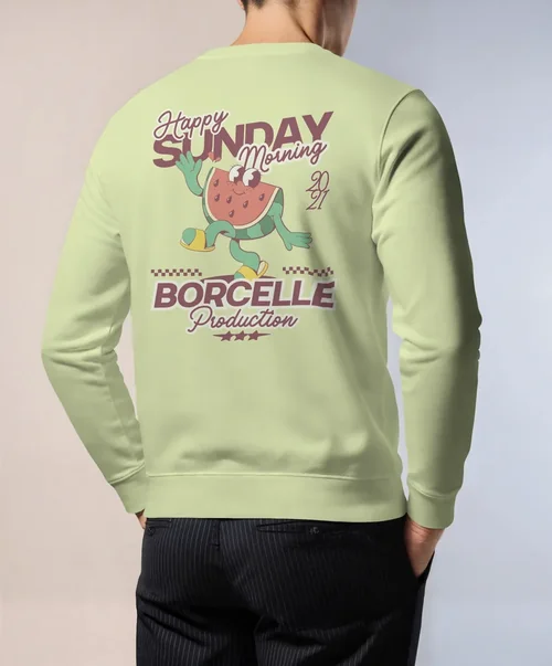 Stylish Mockup of a Male Model in a Sweatshirt