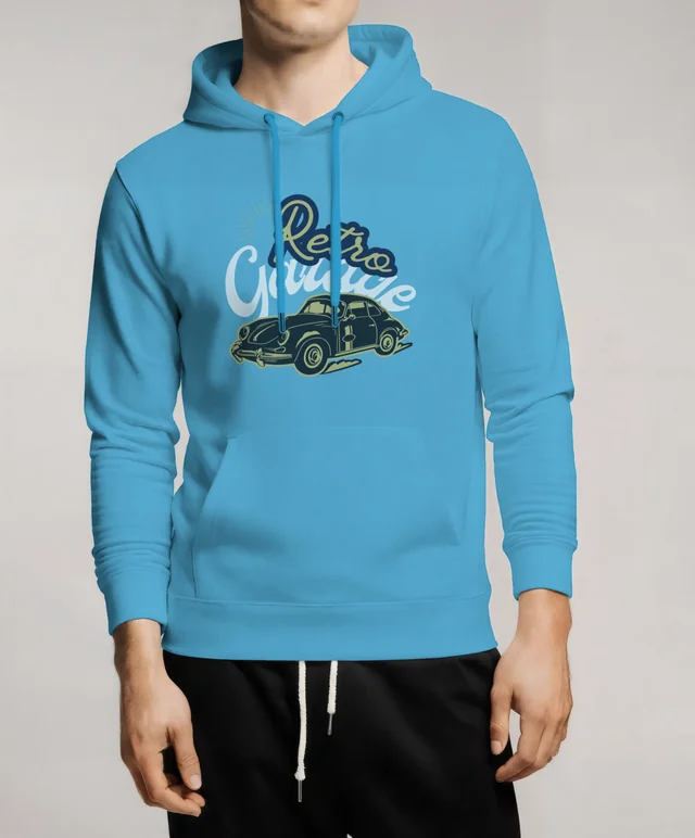 Stylish Hoodie Mockup of Young Male Model in Studio