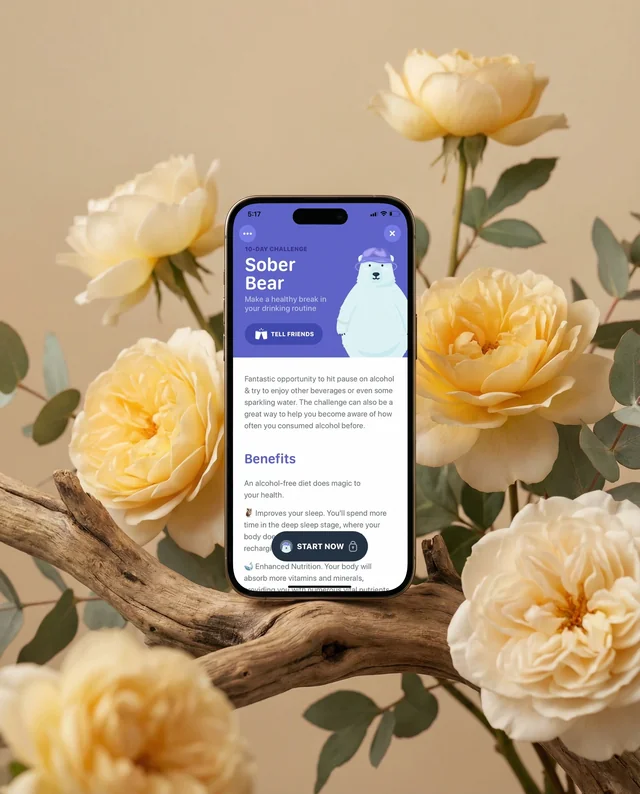 Elegant iPhone Mockup with Yellow Roses and Eucalyptus