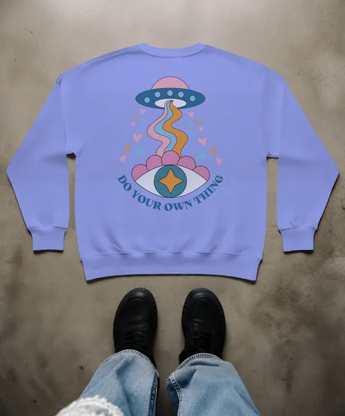 Stylish Mockup of a White Sweatshirt and Sneakers