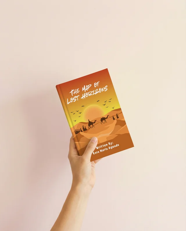 Elegant Mockup of a Blank Book on Pastel Pink Background