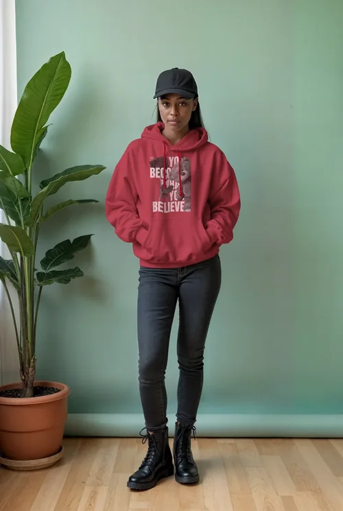 Stylish Hoodie Mockup Against Soft Green Background