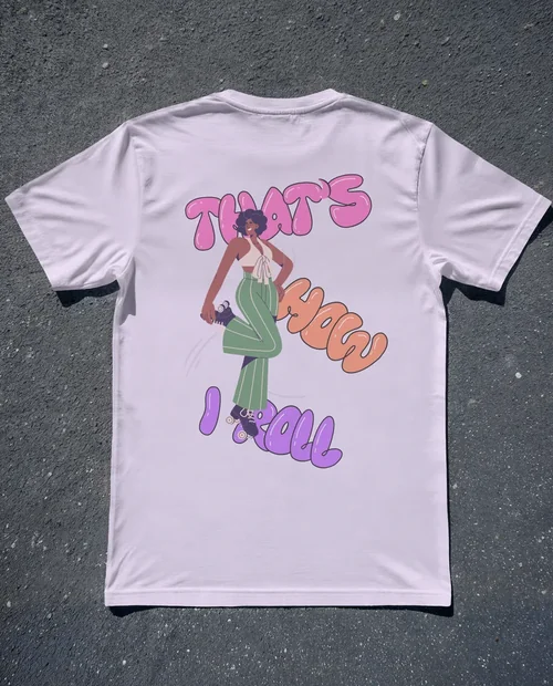 Mockup of a Plain White T-Shirt on Asphalt Surface