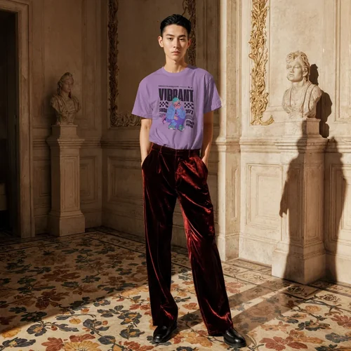 Elegant T-Shirt Mockup with Opulent Background Colors