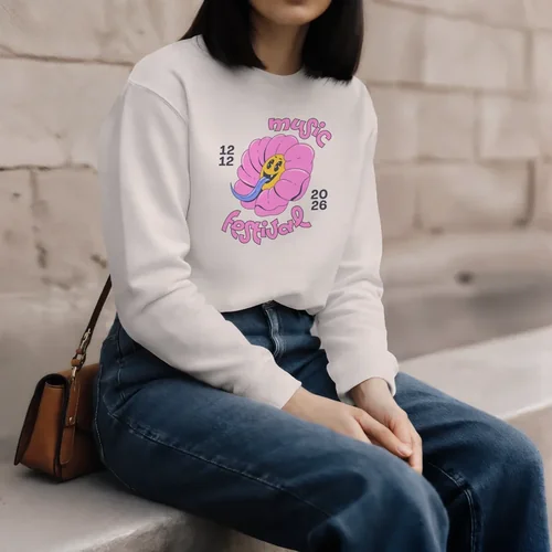 Stylish Mockup of a Casual Sweatshirt Look