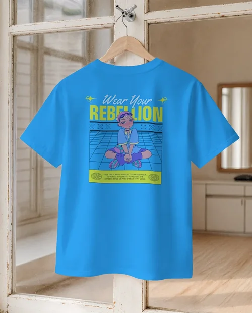 Stylish T-Shirt Mockup in Serene Indoor Setting