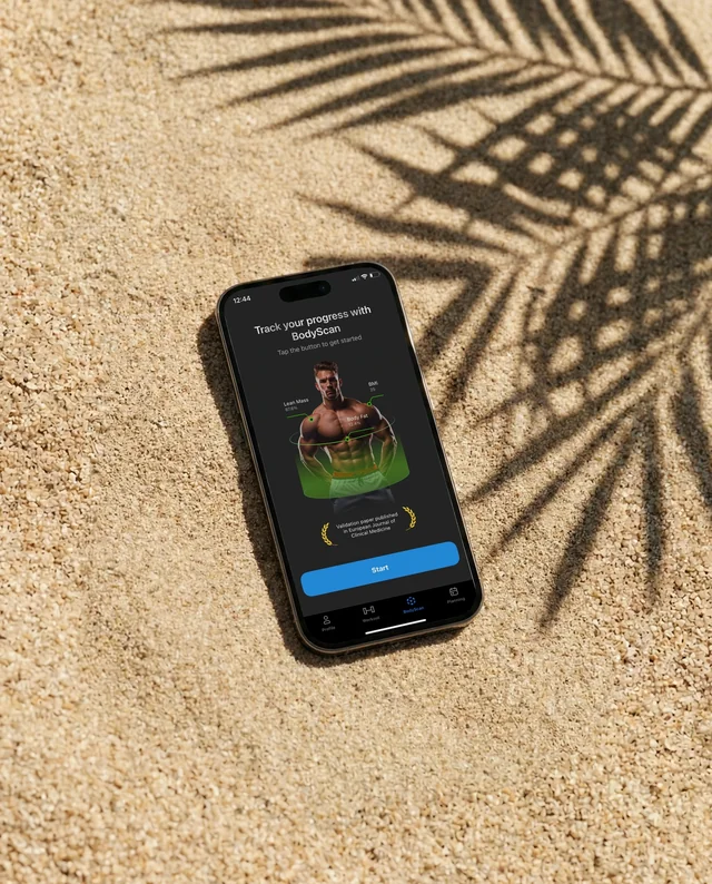 Sleek iPhone Mockup on Sandy Beach for Stunning Visuals