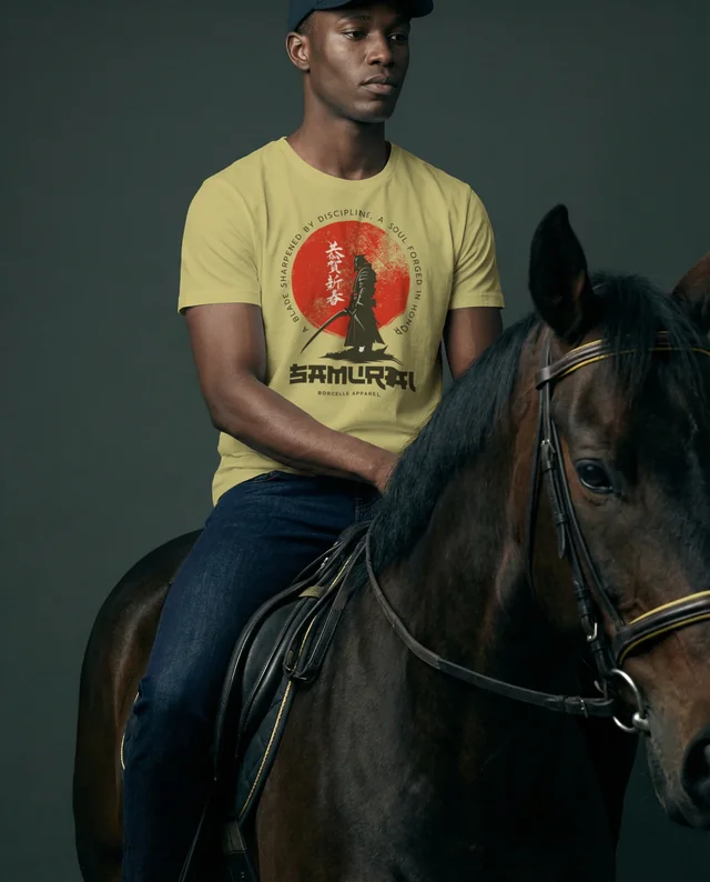 Stylish T-Shirt Mockup with Confident Young Man