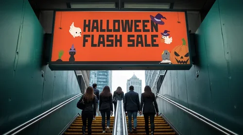 Urban Staircase Mockup with Billboard for Dynamic Ads