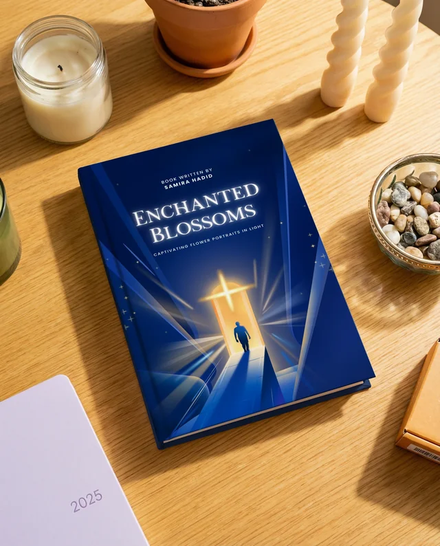 Charming Book Mockup with Cozy Flat Lay Design