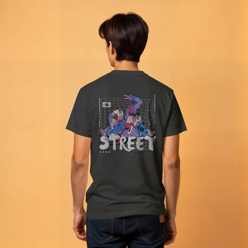 Mockup of T-Shirt Against Warm Orange Gradient Background