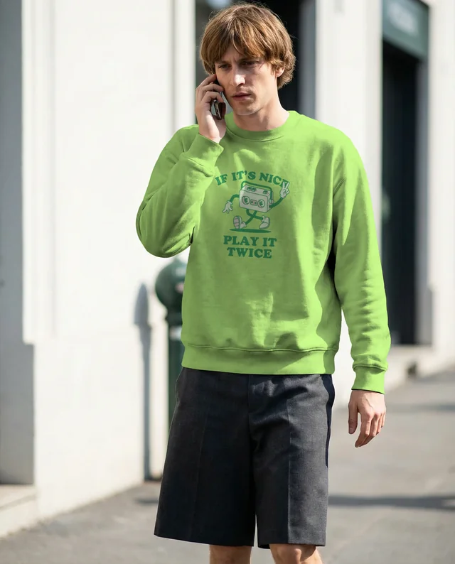 Stylish Mockup of a Young Man in a Sweatshirt