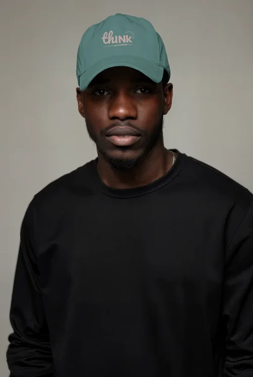 Stylish Mockup of a Hat on a Confident Model