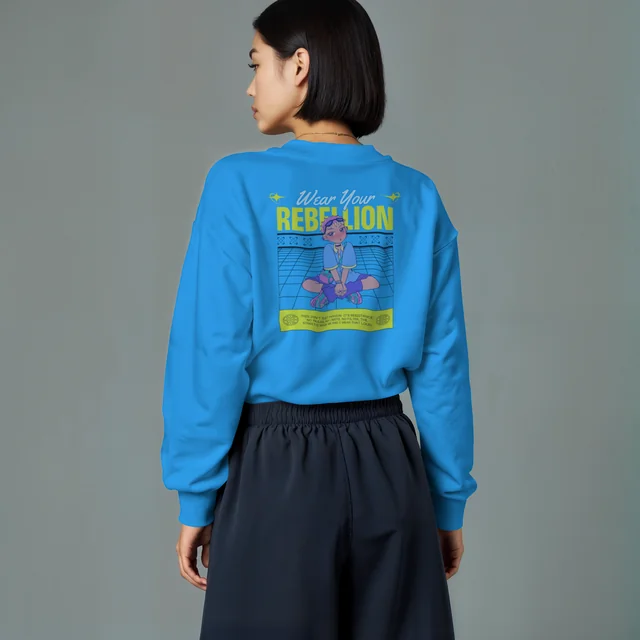 Stylish Mockup of a Casual Sweatshirt Outfit