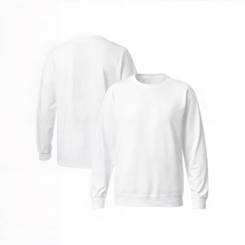 Stylish Mockup of a Classic White Sweatshirt Design