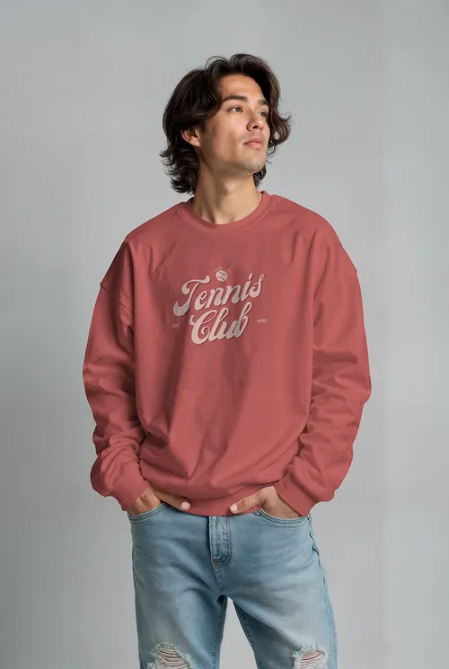 Stylish Mockup of a Young Male in a Sweatshirt