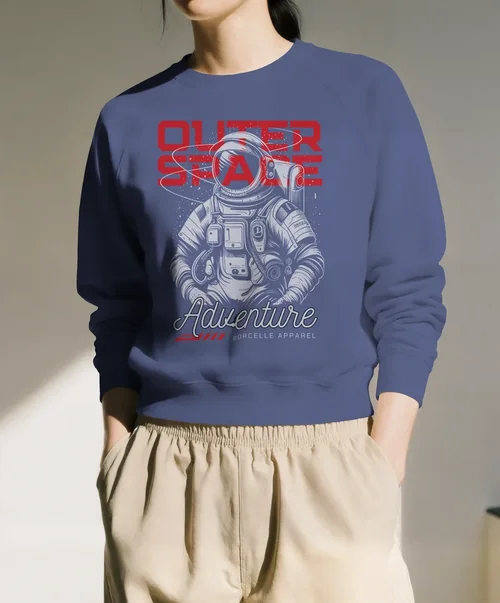 Stylish Mockup of a Relaxed Fit Sweatshirt