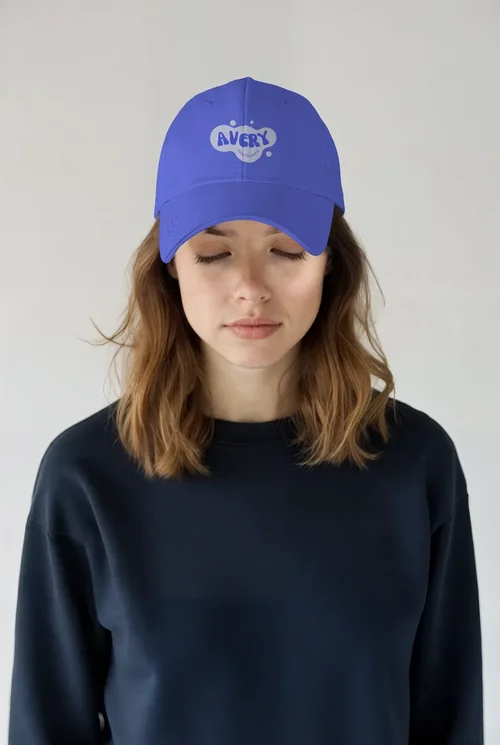 Stylish Mockup of a Woman in a White Hat