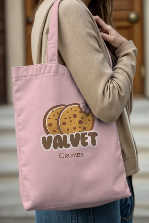 Cream Cotton Tote Bag Mockup in Natural Outdoor Light