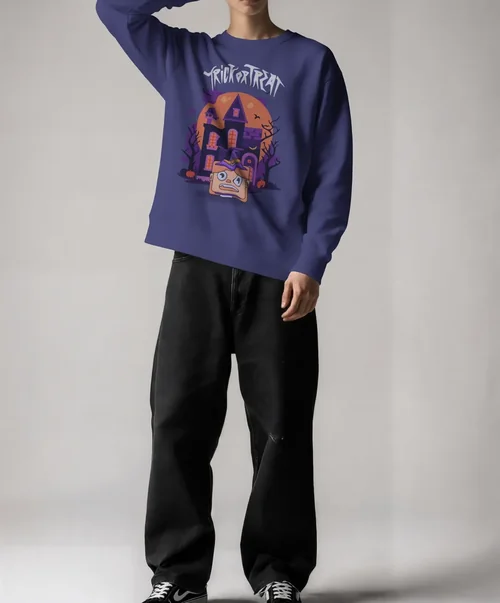 Stylish Mockup of a Casual Sweatshirt Look