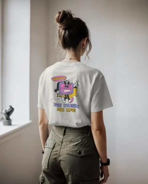 Stylish Mockup of a T-Shirt in a Minimalistic Room