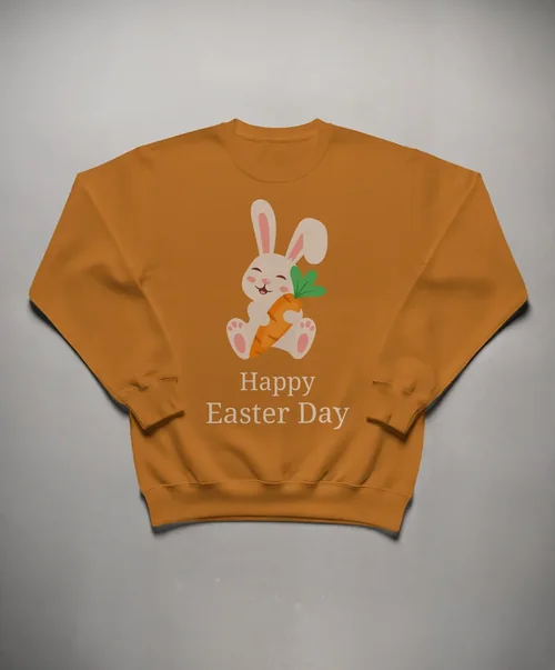 Mockup of a Plain White Sweatshirt on Gray Background