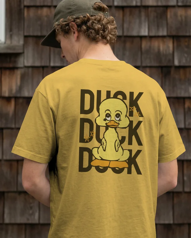 Casual T-Shirt Mockup with Rustic Background