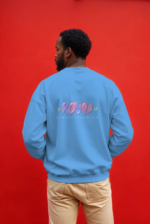 Stylish Mockup of a Thoughtful Man in a White Sweatshirt