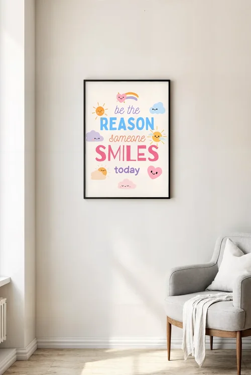 Serene Mockup Poster with Soft Background and Colors