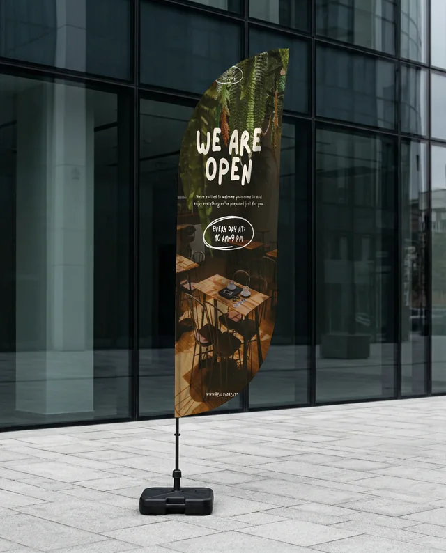 Elegant Mockup of a Banner in Urban Setting