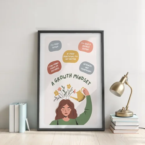 Minimalist Mockup Poster with Soft Colors and Background