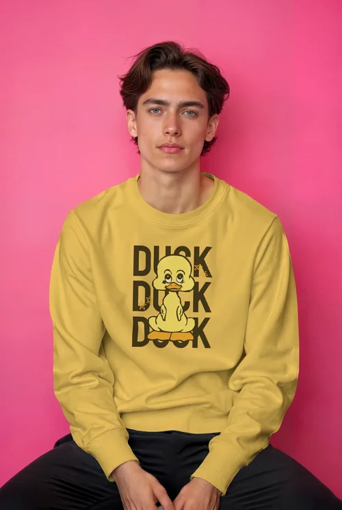 Stylish Mockup of Young Male in Casual Sweatshirt