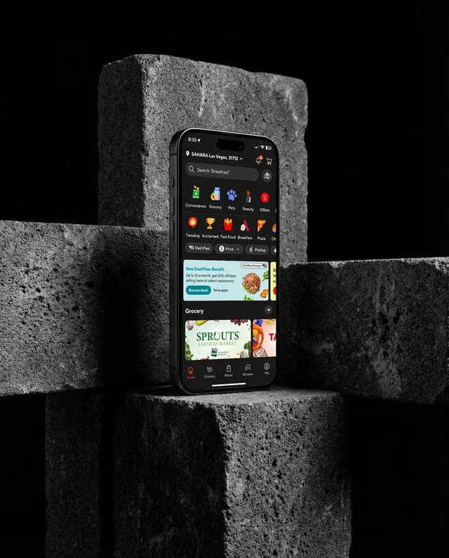 Sleek iPhone Mockup in Dramatic Black and White Setting