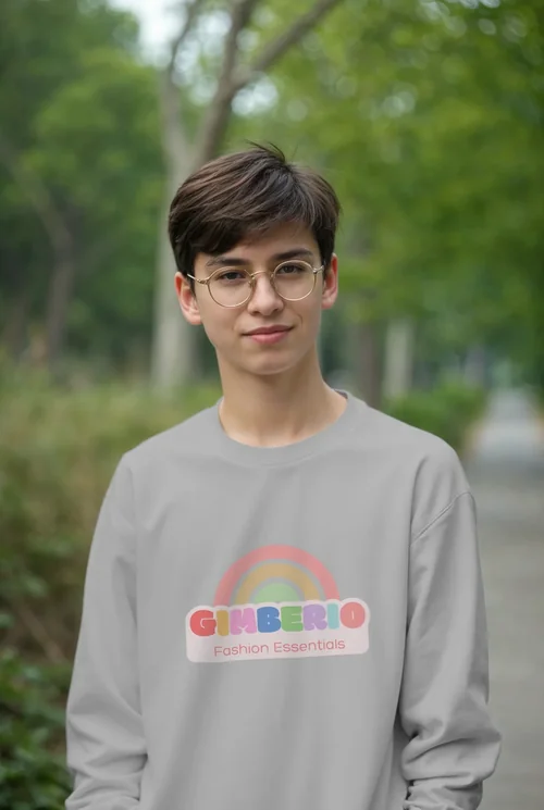 Mockup of Casual Sweatshirt for Teen Fashion Inspiration