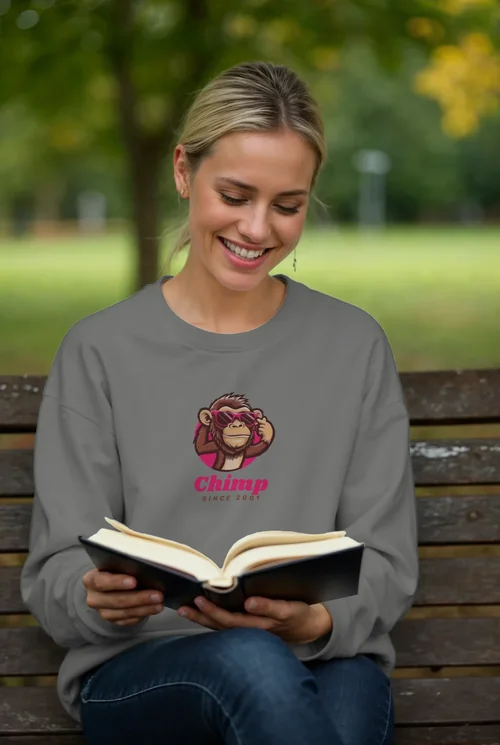 Mockup of a Casual Sweatshirt in a Tranquil Outdoor Setting