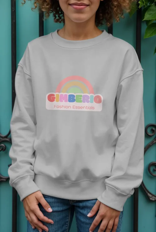 White Sweatshirt Mockup for Pre-Teens and Teens