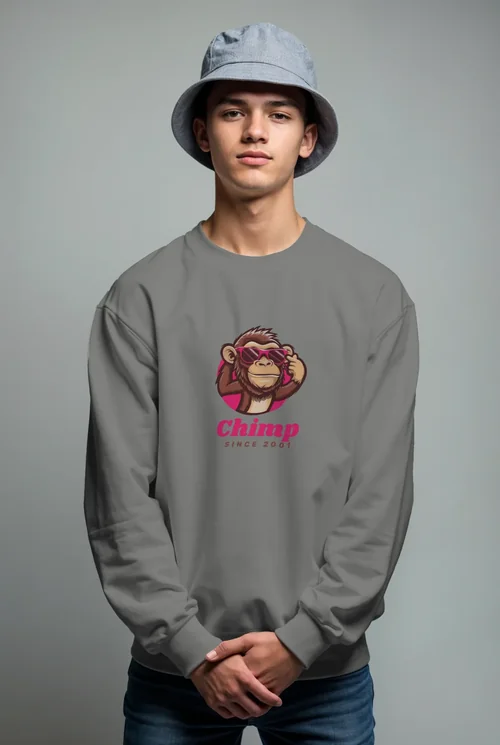 Stylish Mockup of Casual Sweatshirt for Young Men