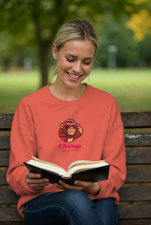 Mockup of a Casual Sweatshirt in a Tranquil Outdoor Setting