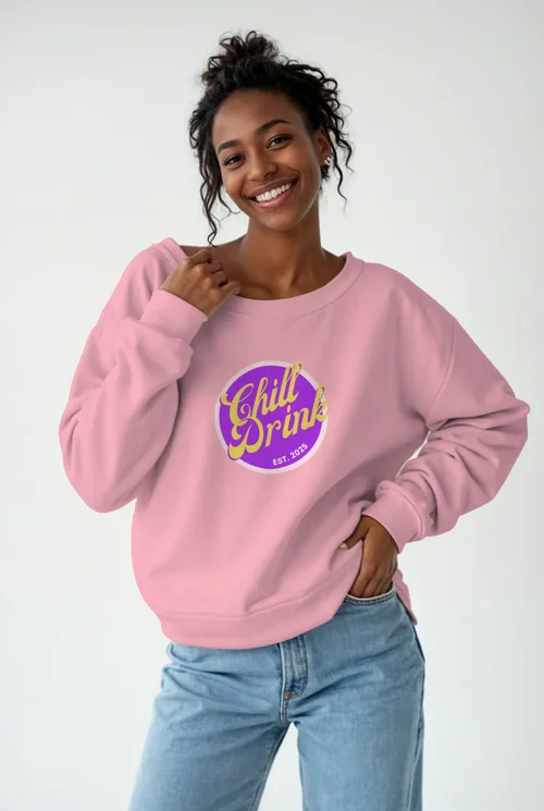 Mockup of a Joyful Woman in a Stylish Sweatshirt
