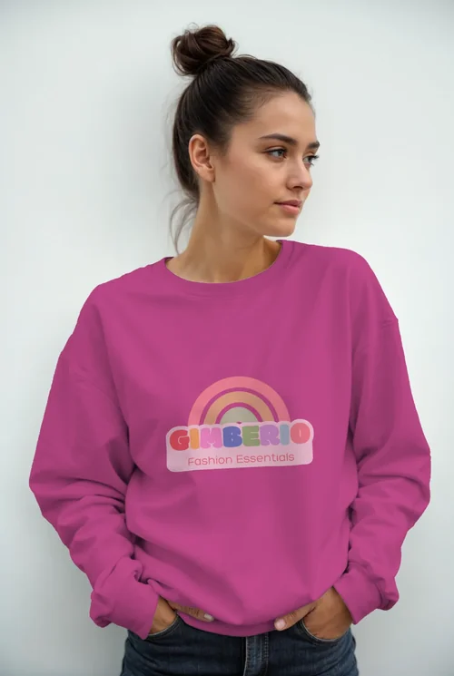 Stylish Mockup of a Casual Sweatshirt for Young Women