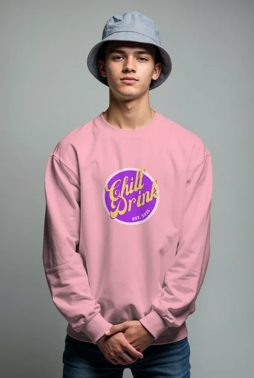 Stylish Mockup of Casual Sweatshirt for Young Men