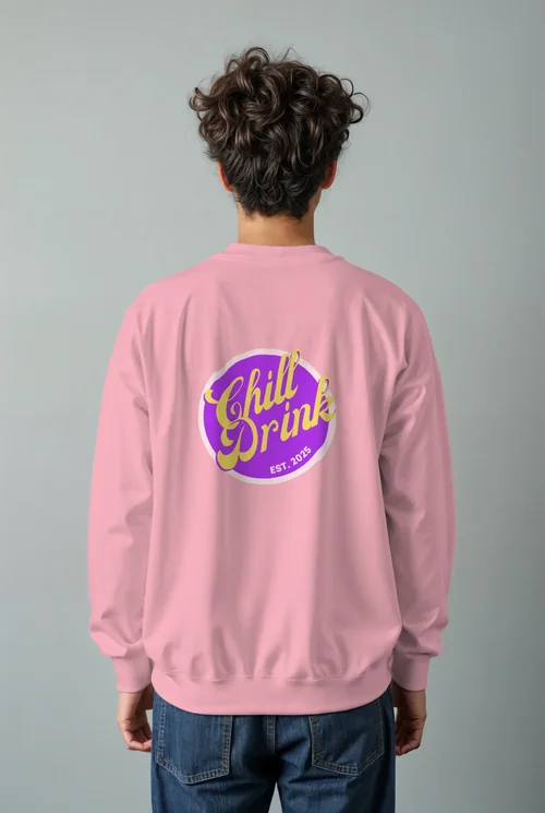Mockup of Casual White Sweatshirt - Back View Design
