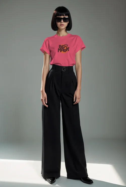 Mockup of Stylish T-Shirt in Minimalist Fashion Setting