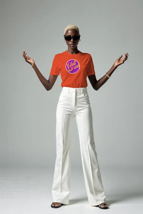 Minimalist T-Shirt Mockup for Luxury Fashion Campaign