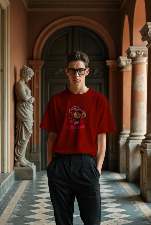 Stylish T-Shirt Mockup in Vintage-Inspired Setting